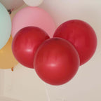 10 Pack 18" Matte Pastel Burgundy Helium or Air Latex Party Balloons