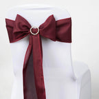 5 Pack Polyester Chair Sashes Burgundy 6"x108"