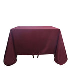 Polyester Square 90"x90" Tablecloth Burgundy - Wrinkle-Resistant & Durable Table Cover