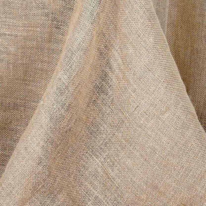 Burlap Jute 90"x132" Rectangle Tablecloth Natural - Rustic Boho Chic Seamless Table Linen - NestOCart