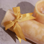 50 Pcs 10" Gold Pre Tied Ribbon Bows, Satin Ribbon With Gold Foil Lining For Gift Basket and Party Favors Decor