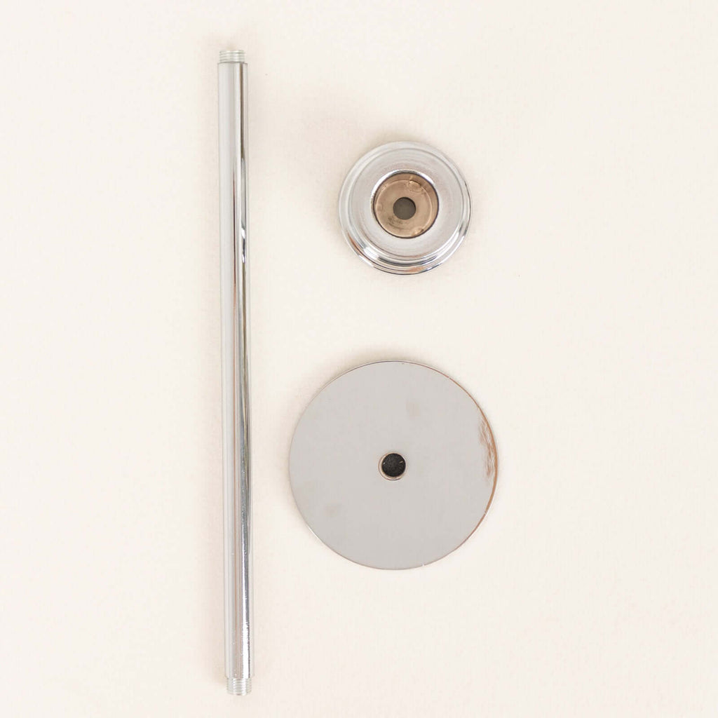 2-Pack Silver Metal Taper Candlestick Holders, Clear Glass Hurricane Candle Stands With Chimney Candle Shades 20"