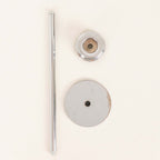 2-Pack Silver Metal Taper Candlestick Holders, Clear Glass Hurricane Candle Stands With Chimney Candle Shades 20"