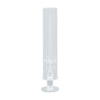 2-Pack Crystal Hurricane Taper Candle Holders, Tall Decorative Candle Stands Clear Cylinder Chimney Tubes 14"