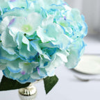 5 Bushes Baby Blue Artificial Silk Hydrangea Flower Bouquets