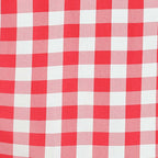 Polyester 70"x70" Table Overlay Square Tablecloth White/Red - Checkered Buffalo Plaid Table Topper
