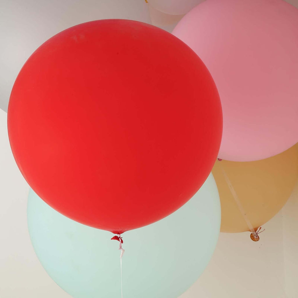 2 Pack 32" Large Matte Red Helium or Air Premium Latex Balloons