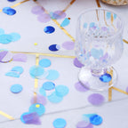 18G Bag Tissue Paper and Foil Table Confetti Mix, Purple Theme Festive Balloon Decor Blue, Gold, Royal Blue, White