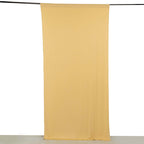 Champagne 4 - Way Stretch Spandex Event Curtain Drapes, Wrinkle Free Backdrop Event Panel with Rod Pockets - 5ftx10ft - Bell Racket Store