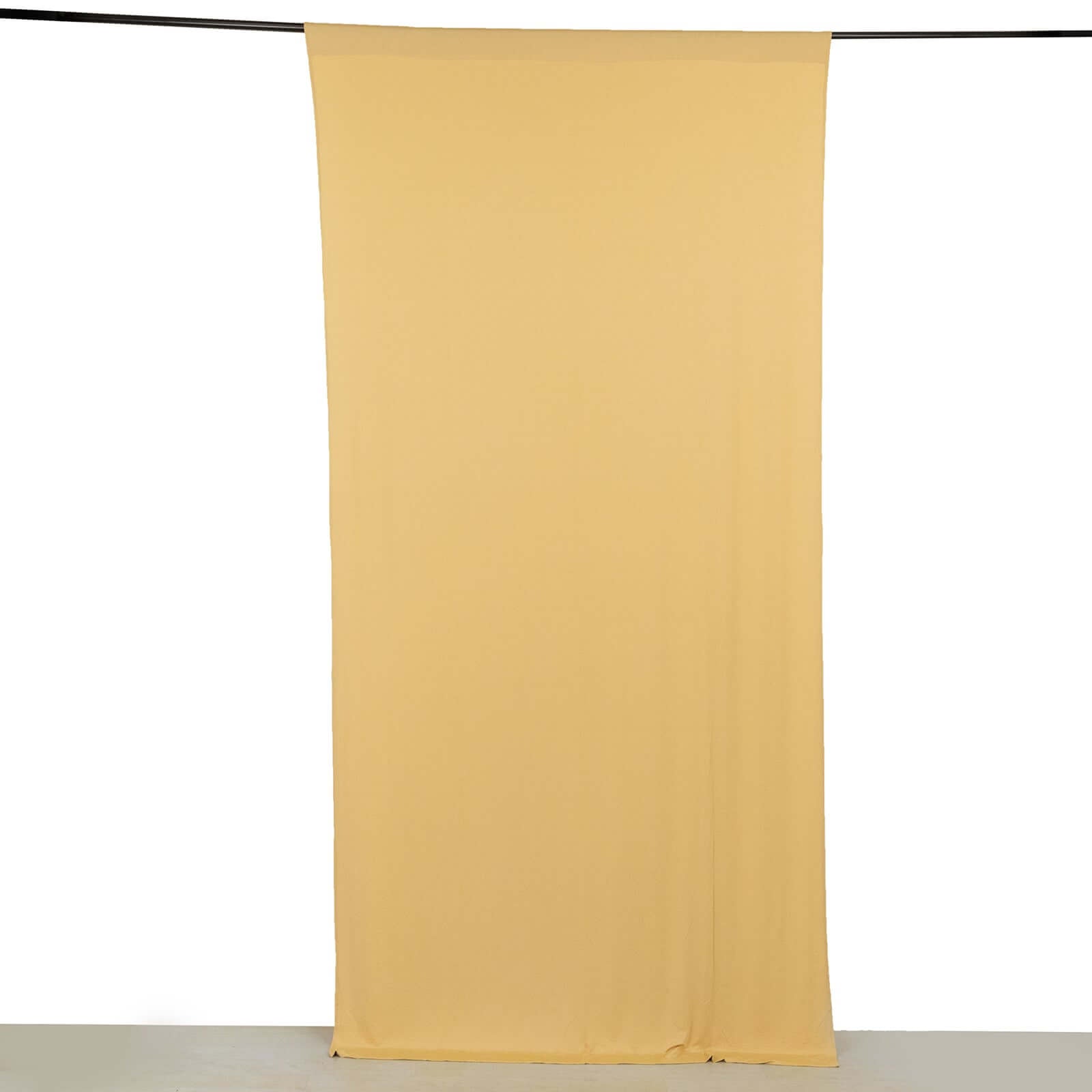 Champagne 4 - Way Stretch Spandex Event Curtain Drapes, Wrinkle Free Backdrop Event Panel with Rod Pockets - 5ftx10ft - Bell Racket Store