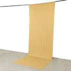 Champagne 4 - Way Stretch Spandex Event Curtain Drapes, Wrinkle Free Backdrop Event Panel with Rod Pockets - 5ftx14ft - Bell Racket Store