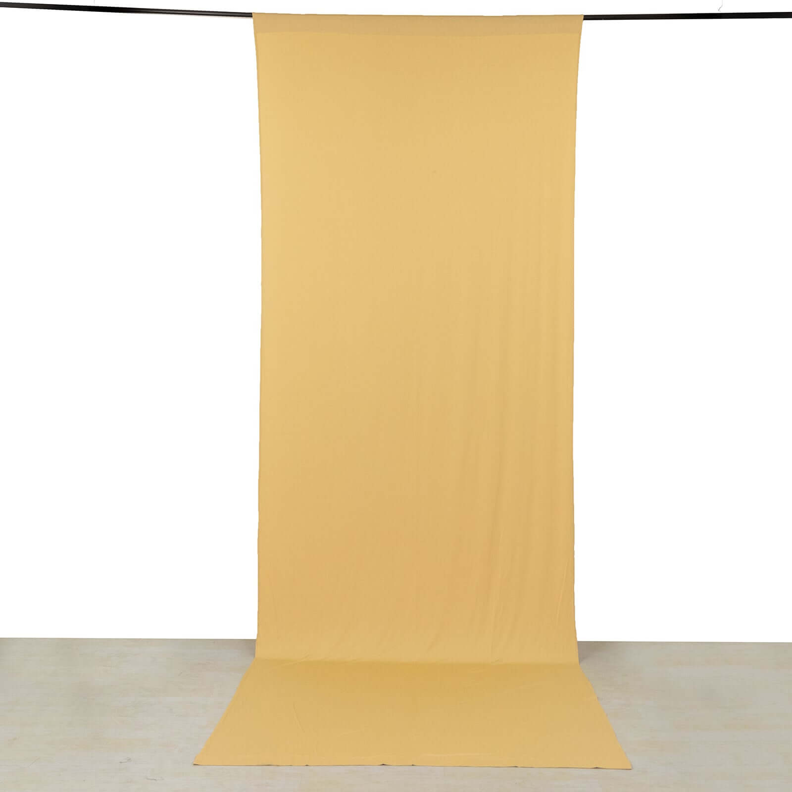 Champagne 4 - Way Stretch Spandex Event Curtain Drapes, Wrinkle Free Backdrop Event Panel with Rod Pockets - 5ftx14ft - Bell Racket Store