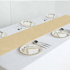 Polyester 12"x108" Table Runner Champagne - Durable & Wrinkle-Resistant Table Decor