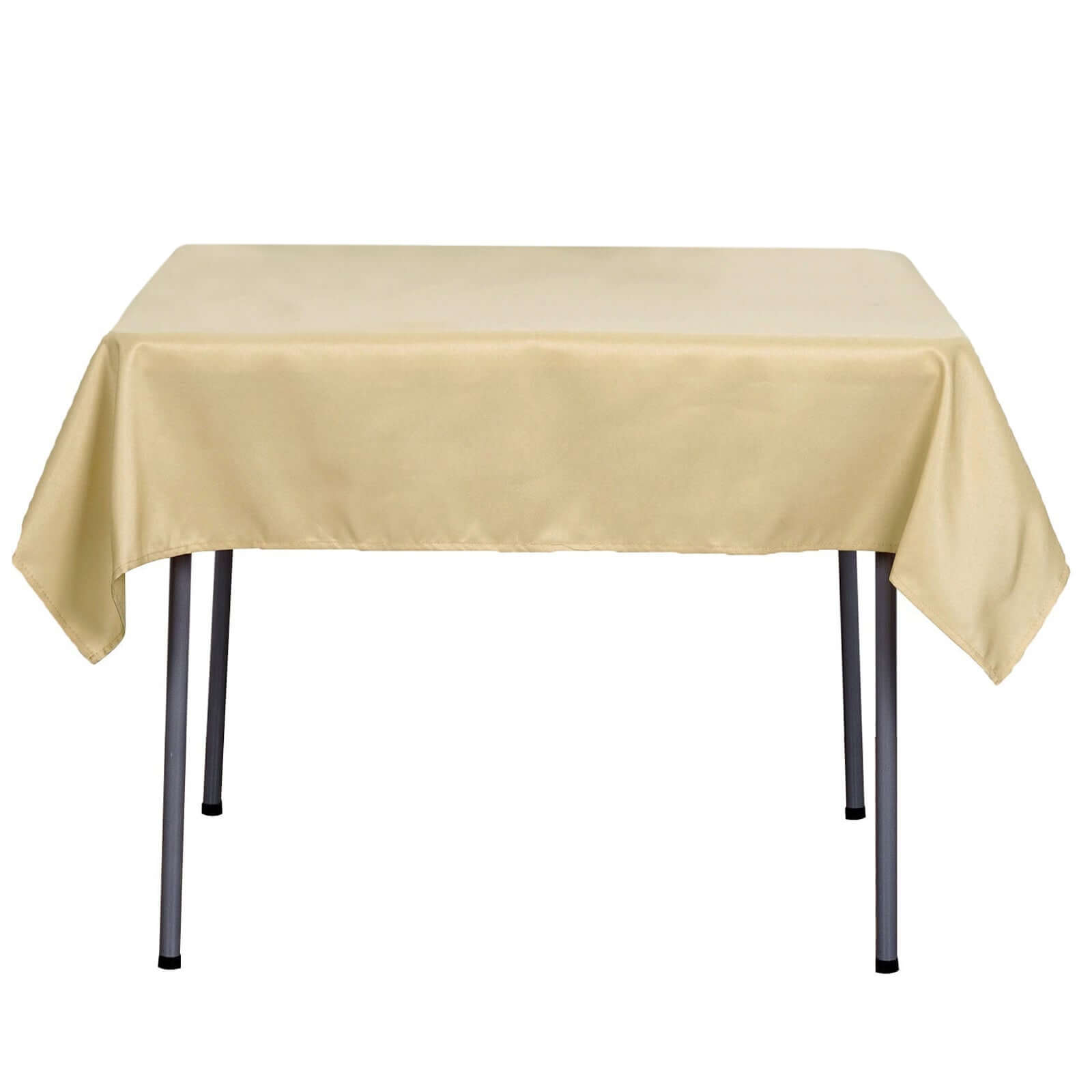Polyester Square 54"x54" Tablecloth Champagne - Wrinkle-Resistant & Durable Table Cover