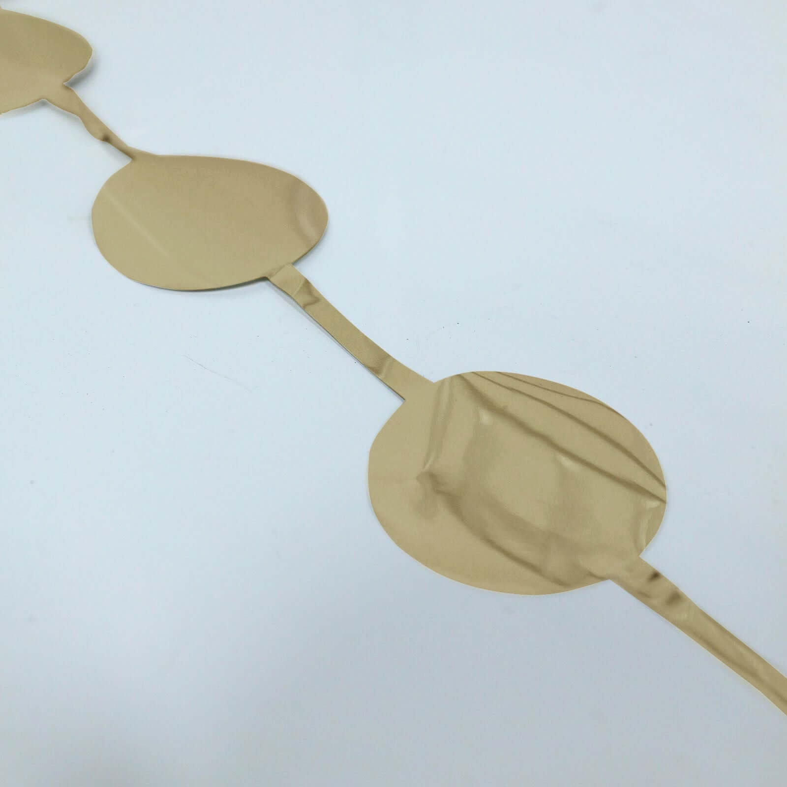 Champagne Round Chain Foil Fringe Curtain Party Backdrop, Metallic Champagne Tinsel Streamer Party Decor - Door Window Foil Curtain - 3ftx6.5ft - Bell Racket Store