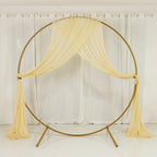 Champagne Sheer Backdrop Drape â€“ 5ftx32ft Wedding Arch & Ceiling Decor Panel, Wrinkle Free with Soft Shimmer - Bell Racket Store