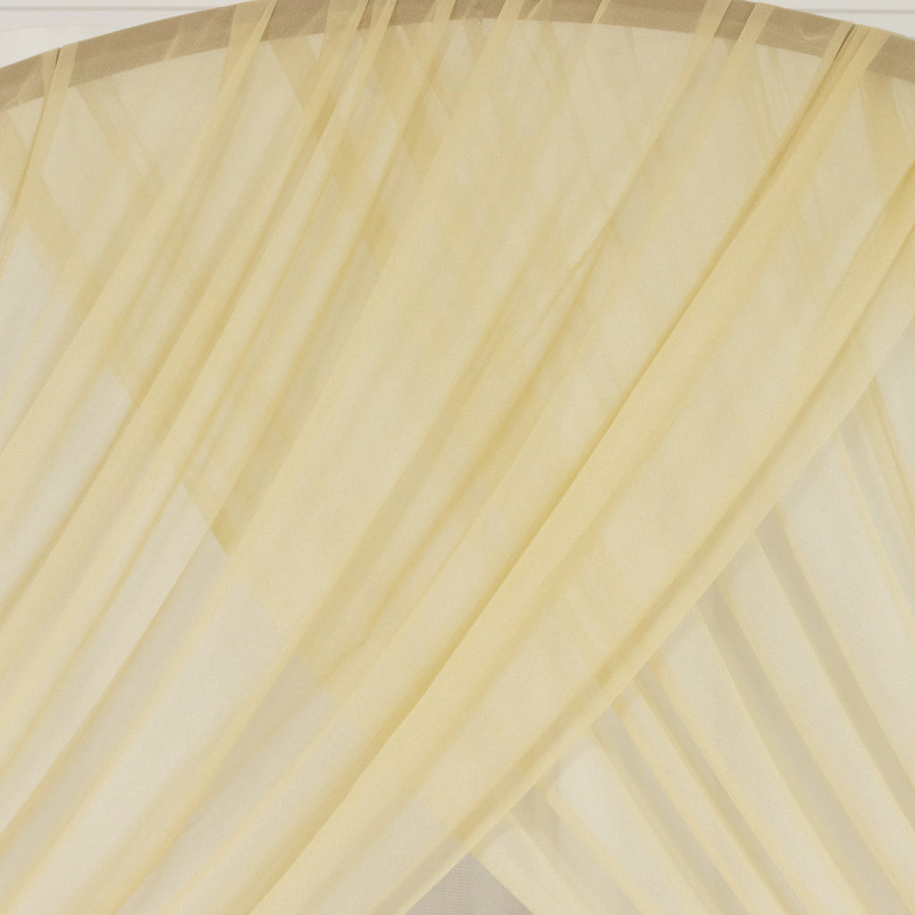 Champagne Sheer Backdrop Drape â€“ 5ftx32ft Wedding Arch & Ceiling Decor Panel, Wrinkle Free with Soft Shimmer - Bell Racket Store