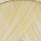 Champagne Sheer Backdrop Drape â€“ 5ftx32ft Wedding Arch & Ceiling Decor Panel, Wrinkle Free with Soft Shimmer - Bell Racket Store