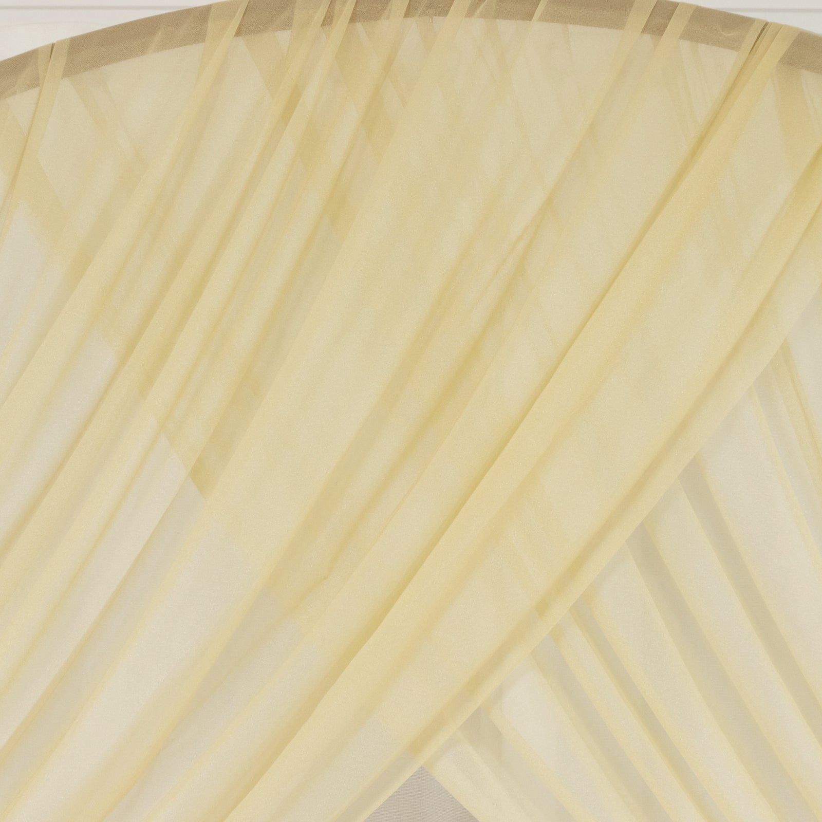 Champagne Sheer Backdrop Drape â€“ 5ftx32ft Wedding Arch & Ceiling Decor Panel, Wrinkle Free with Soft Shimmer - Bell Racket Store