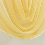 Champagne Sheer Chiffon Valance Curtain 4ft x 5ft â€“ Wedding Arch Drape with Rod Pocket, Voile Backdrop Panel - Bell Racket Store