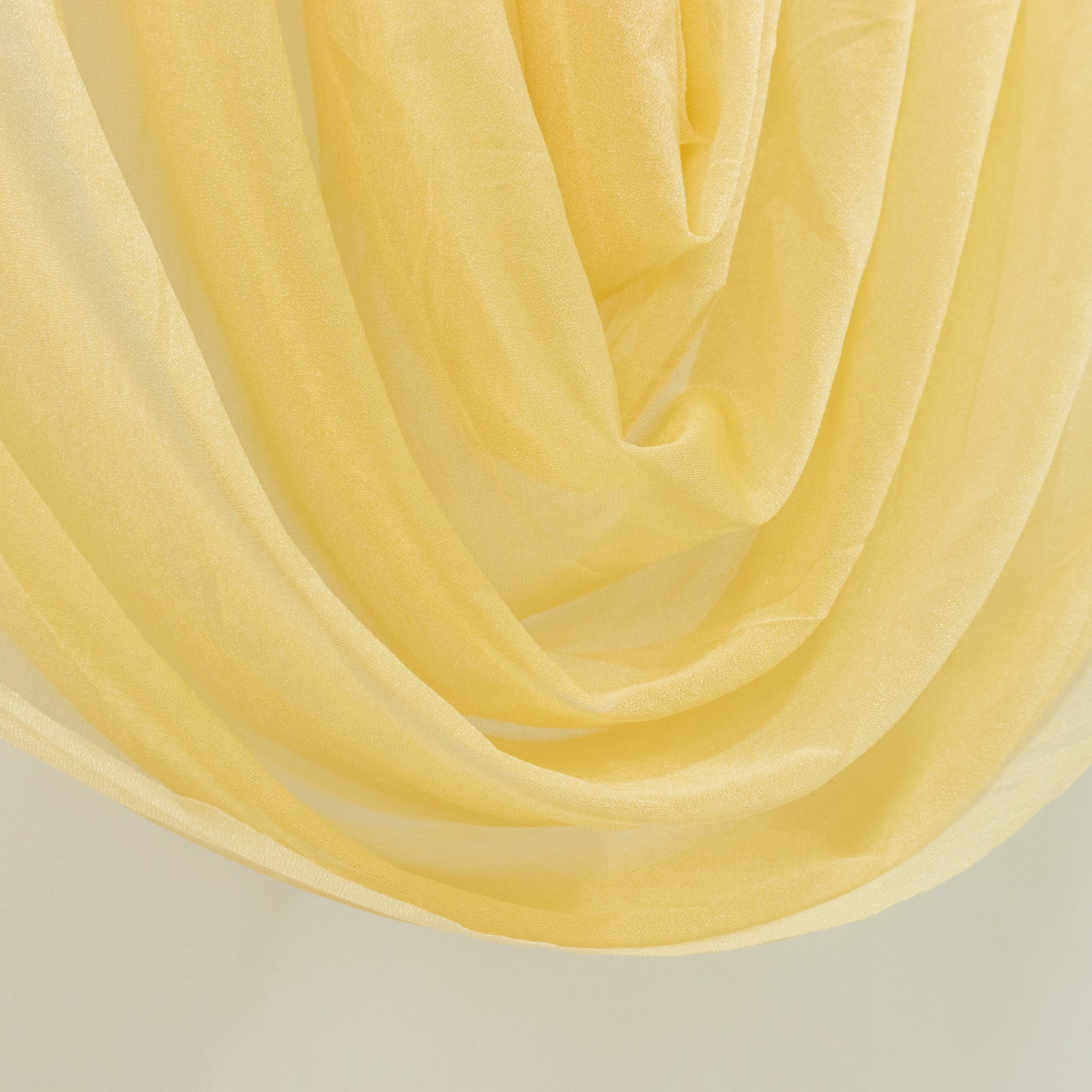 Champagne Sheer Chiffon Valance Curtain 4ft x 5ft â€“ Wedding Arch Drape with Rod Pocket, Voile Backdrop Panel - Bell Racket Store