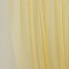 Champagne Sheer Chiffon Valance Curtain 4ft x 5ft â€“ Wedding Arch Drape with Rod Pocket, Voile Backdrop Panel - Bell Racket Store