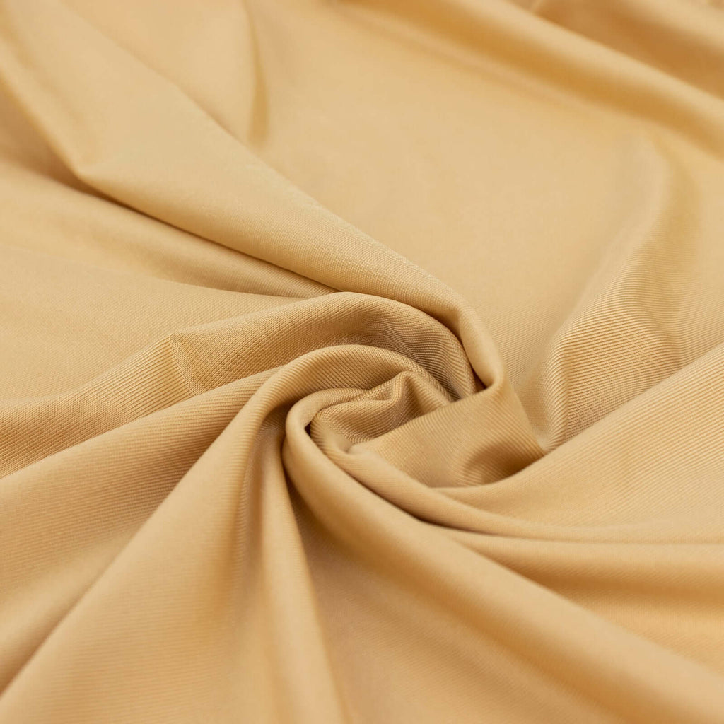 Champagne Spandex 4 - Way Stretch Fabric Roll, DIY Craft Fabric Bolt - 60"x10 Yards - Bell Racket Store