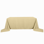 Polyester 90"x156" Rectangle Tablecloth Champagne - Seamless Wrinkle-Resistant Table Cover