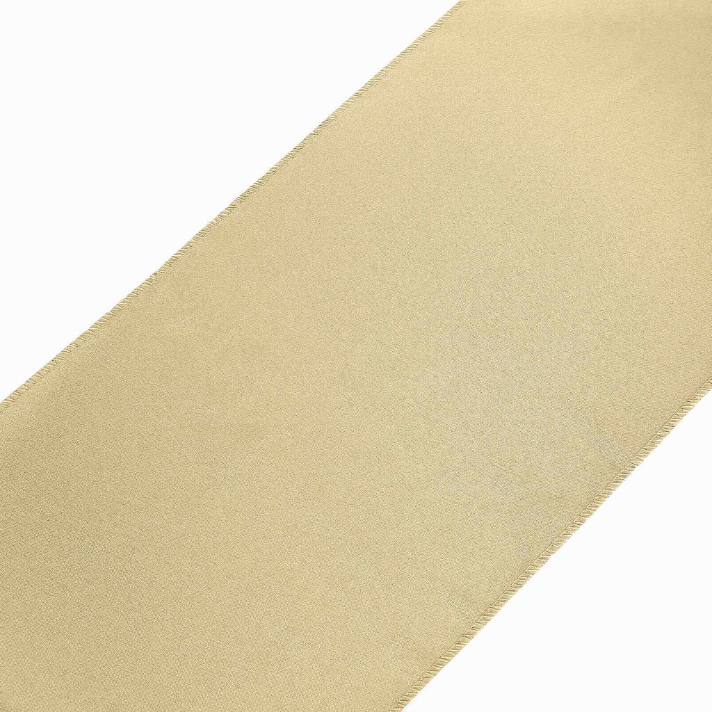 Polyester 12"x108" Table Runner Champagne - Durable & Wrinkle-Resistant Table Decor