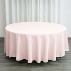 Polyester 108" Round Tablecloth Blush - Wrinkle-Resistant Table Cover