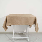 Faux Burlap Jute 54"x54" Square Tablecloth Natural - Rustic Event Table Linen
