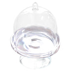 12-Pack Fillable Mini Pedestal Candy Container Clear - Stylish Candy Treat Favor Containers with Dome Lid 3"