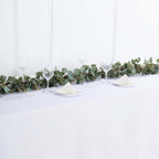 7ft Real Touch Green Artificial Eucalyptus Boxwood Leaf Garland Vine