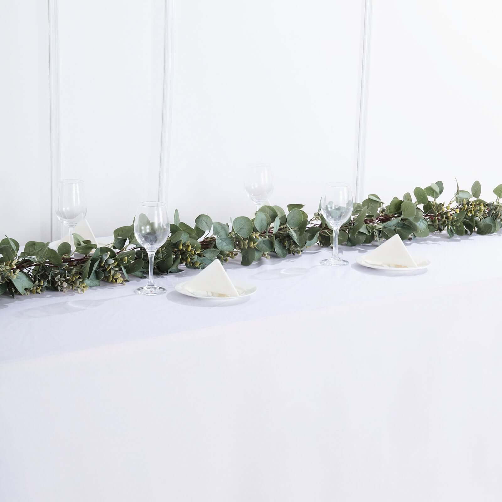 7ft Real Touch Green Artificial Eucalyptus Boxwood Leaf Garland Vine