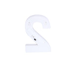 3D Marquee Number "2" Warm White 5 LED Lights Gold - Stylish Light-Up Accent for Events 6"