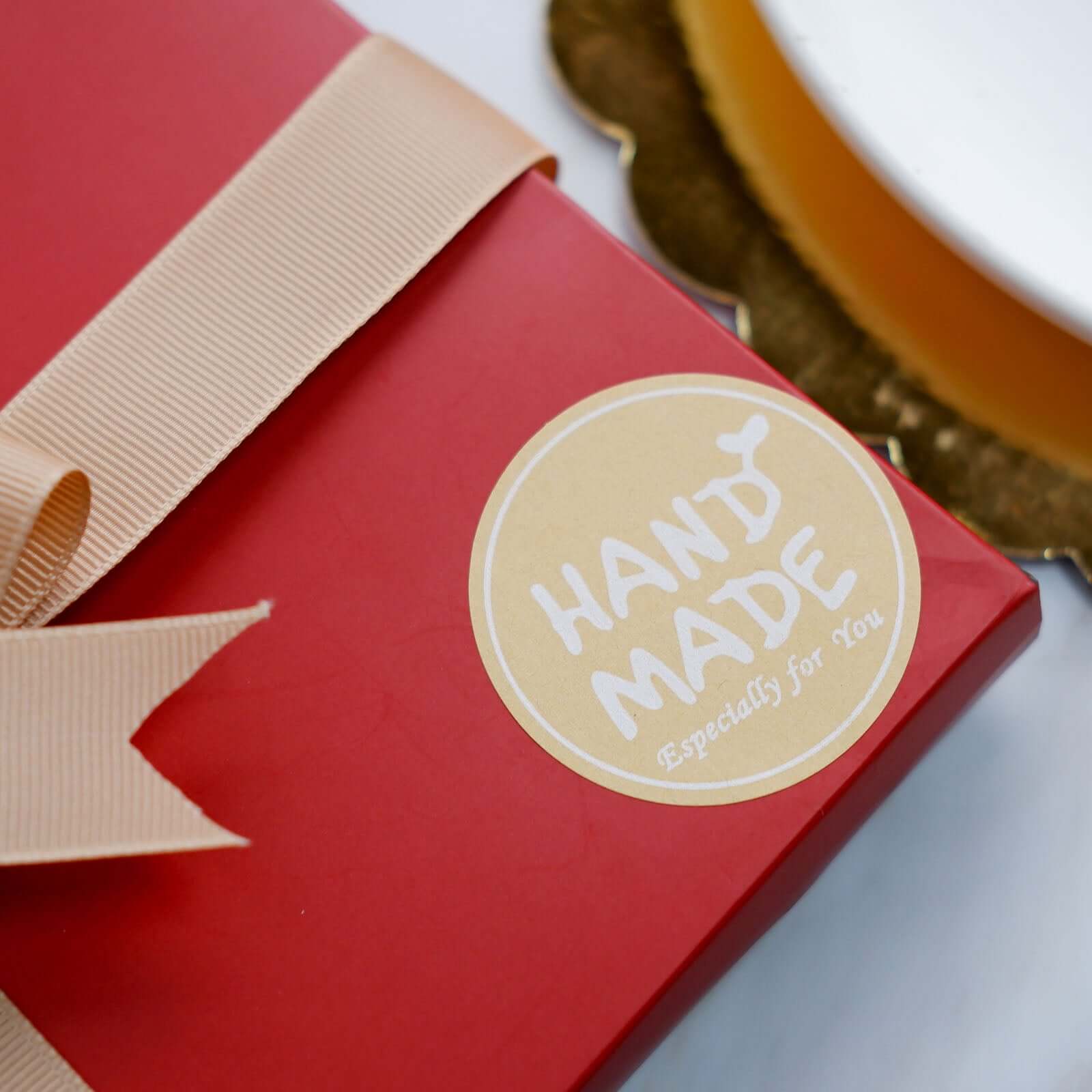 500Pcs 1.5" Handmade Especially For You Stickers Roll, Cookie and Bakery Box Labels - Round