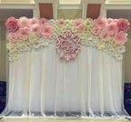 Set of 6 Mint Apple Green Peony 3D Paper Flowers Wall Decor - 7",9",11"