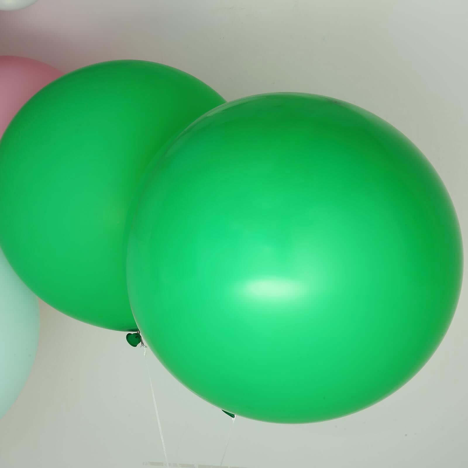 2 Pack 32" Large Matte Green Helium or Air Premium Latex Balloons