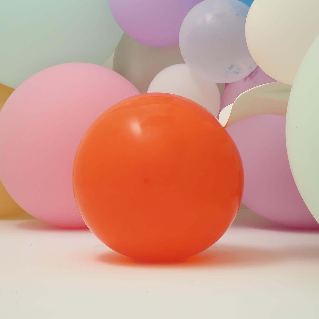 10 Pack 18" Matte Pastel Orange Helium or Air Latex Party Balloons