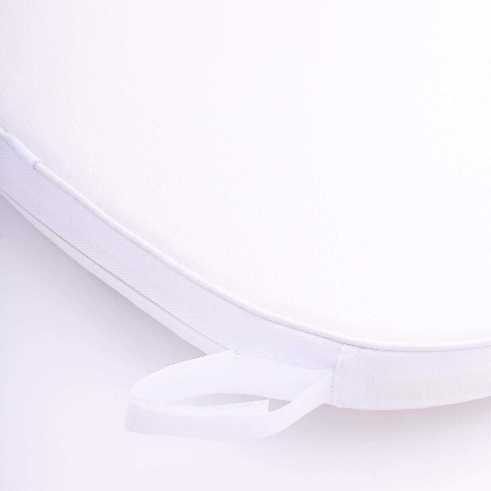 Chiavari Chair Cushion with 1.5" Thick Memory Foam and Ties White - Stylish Removable Cover for Comfort