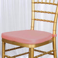 Chiavari Chair Cushion with 1.5" Thick Memory Foam and Ties Dusty Rose - Stylish Removable Cover for Comfort