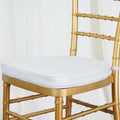 Chiavari Chair Cushion with 1.5" Thick Memory Foam and Ties Silver - Stylish Removable Cover for Comfort