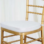 Chiavari Chair Cushion with 1.5" Thick Memory Foam and Ties Silver - Stylish Removable Cover for Comfort