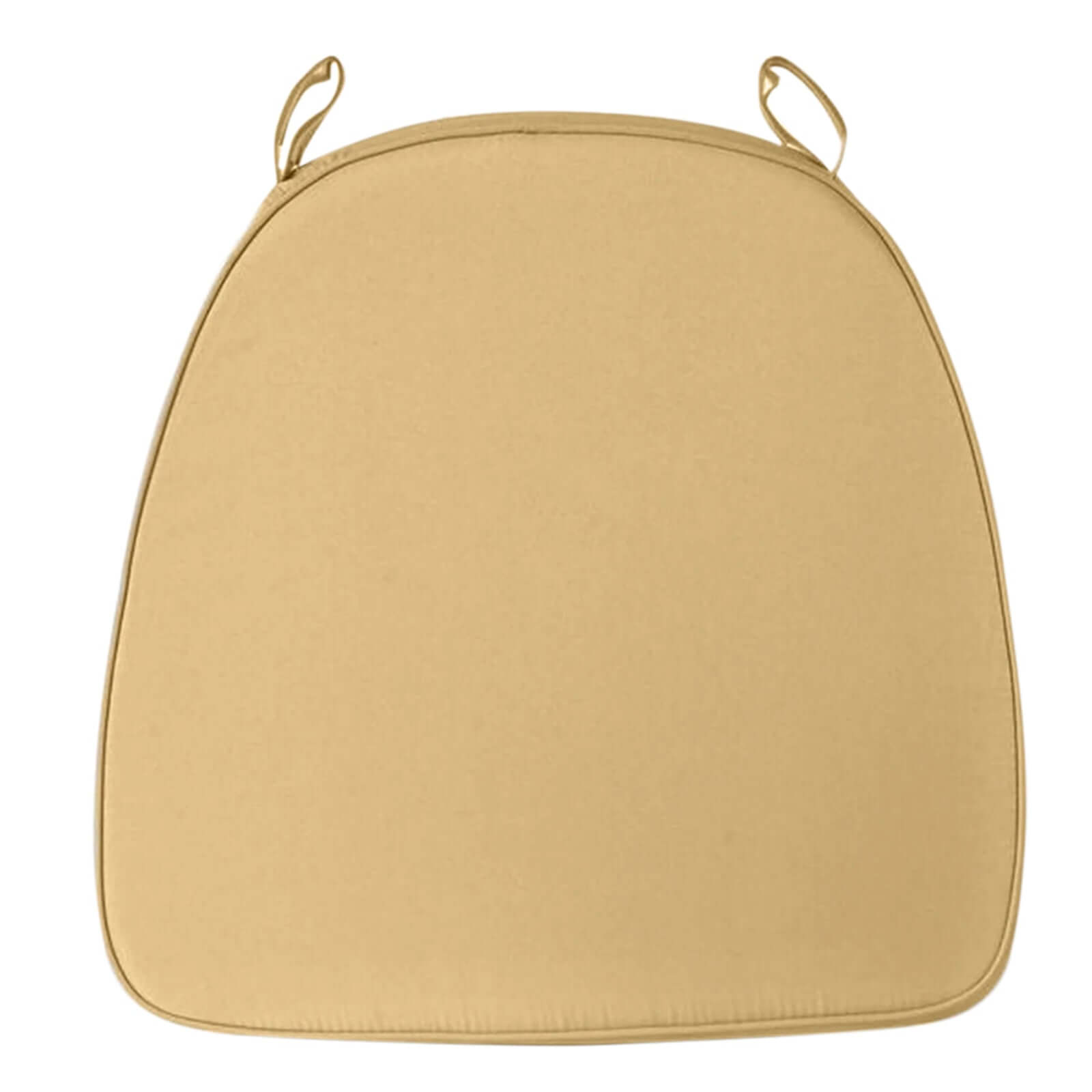 Chiavari Chair Cushion with 1.5" Thick Memory Foam and Ties Champagne - Stylish Removable Cover for Comfort - NestOCart