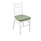 Chiavari Chair Cushion with 1.5" Thick Memory Foam and Ties Dusty Sage Green - Stylish Removable Cover for Comfort - Bell Racket Store