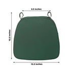 Chiavari Chair Cushion with 1.5" Thick Memory Foam and Ties Hunter Emerald Green - Stylish Removable Cover for Comfort - Bell Racket Store