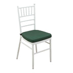 Chiavari Chair Cushion with 1.5" Thick Memory Foam and Ties Hunter Emerald Green - Stylish Removable Cover for Comfort - Bell Racket Store
