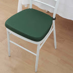 Chiavari Chair Cushion with 1.5" Thick Memory Foam and Ties Hunter Emerald Green - Stylish Removable Cover for Comfort - Bell Racket Store