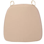 Chiavari Chair Cushion with 1.5" Thick Memory Foam and Ties Nude - Stylish Removable Cover for Comfort - Bell Racket Store