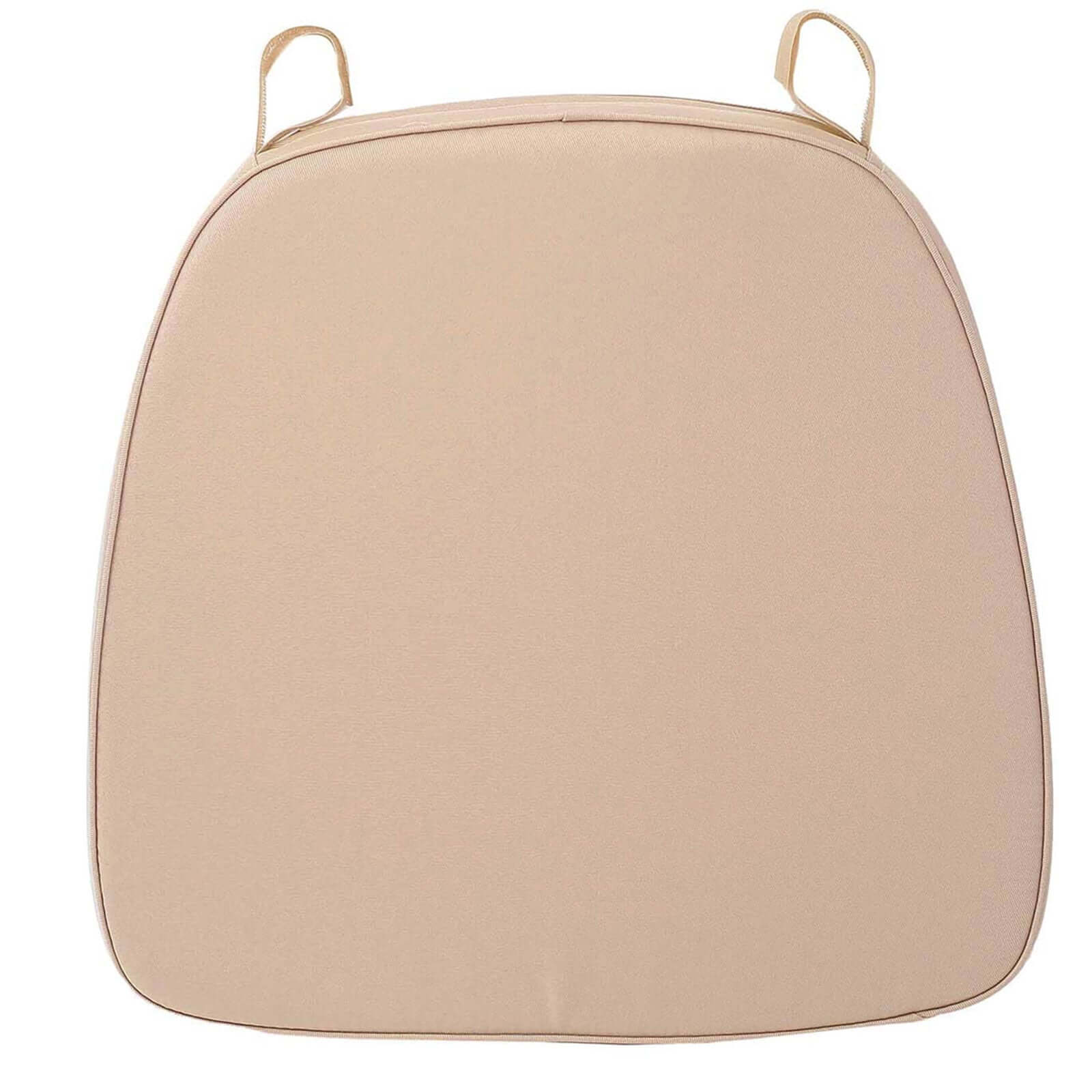Chiavari Chair Cushion with 1.5" Thick Memory Foam and Ties Nude - Stylish Removable Cover for Comfort - Bell Racket Store